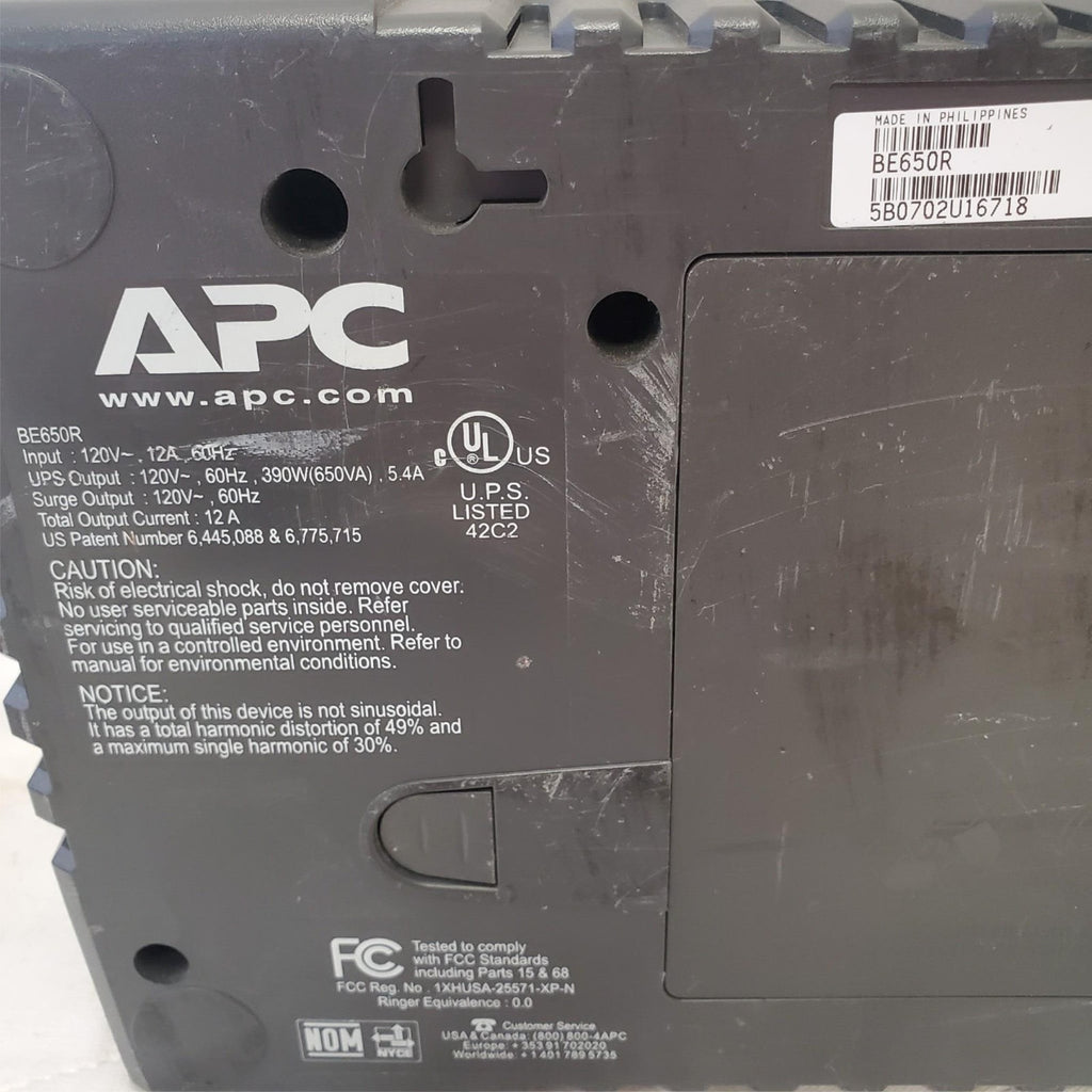 APC Back Up UPS ES 650 120V BE650R Surge Protected #15 (NO BATTERY INCLUDED)
