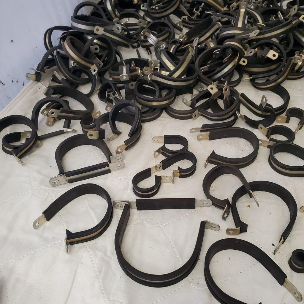 Lot of Assorted Cushion Clamps Black Galvanized Steel LOT 640
