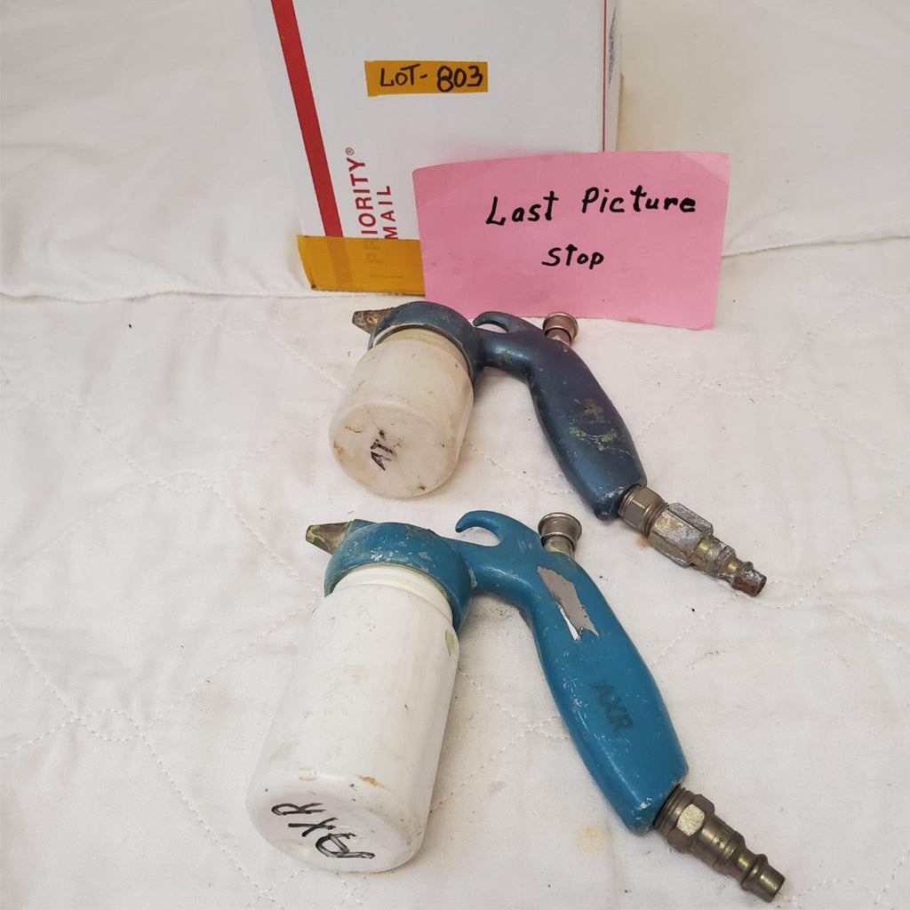 Lot of 2 Vintage Air Paint Spray Guns with Jars LOT-803