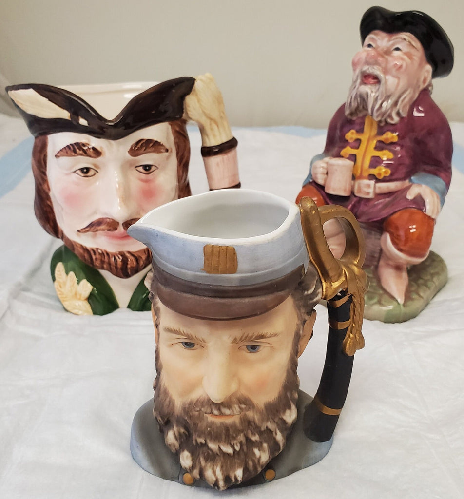 Vintage Melba Ware 4 Large Character Jugs
