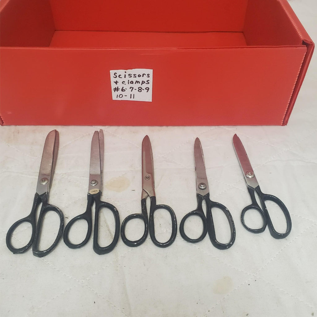Lot of 5 Assorted Handle Pinking Scissors #6