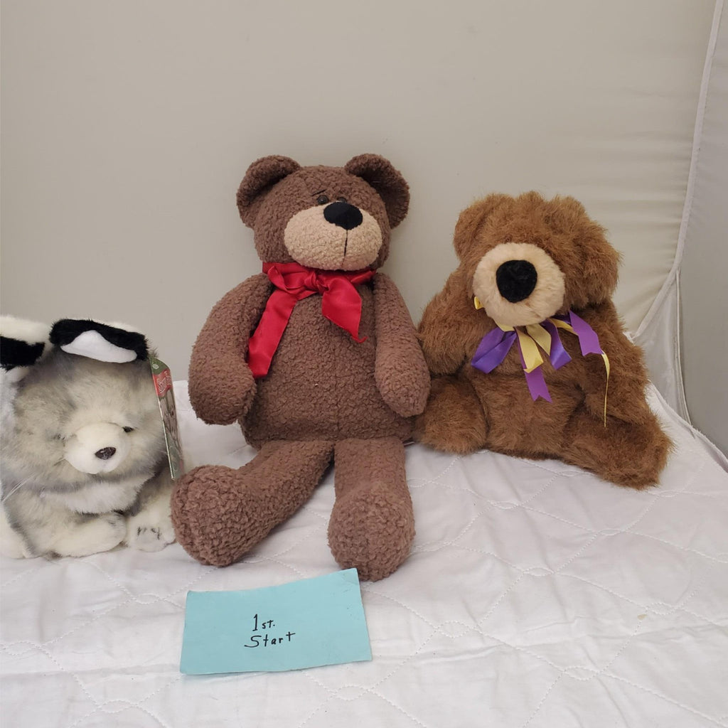 Set of 3 Multi Brand Plush Stuffed Animal Bear's & Snow Furries Toy Figures
