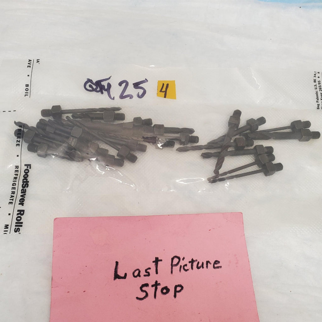 Lot of 25 Assorted Threaded Drill Bits Aircraft Tool - 4