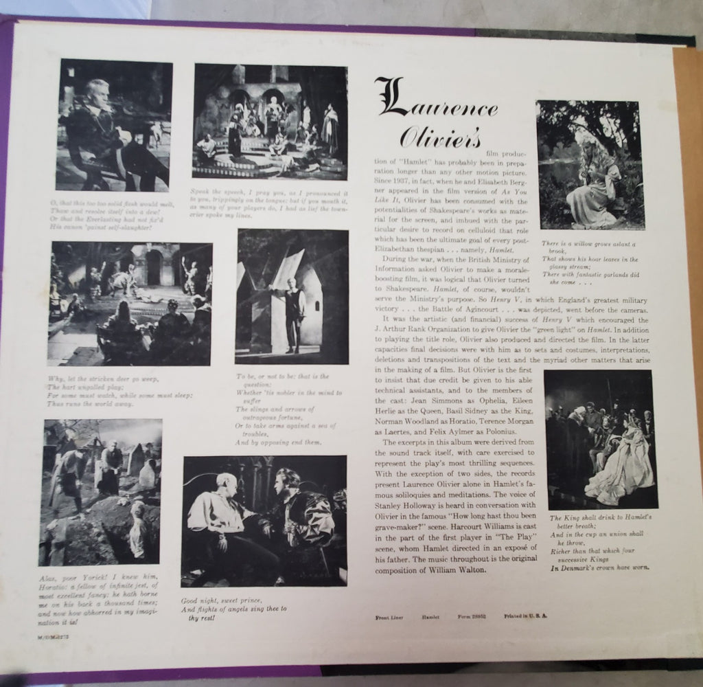 Laurence Olivier in Scenes from Shakespear's Hamlet Record Set