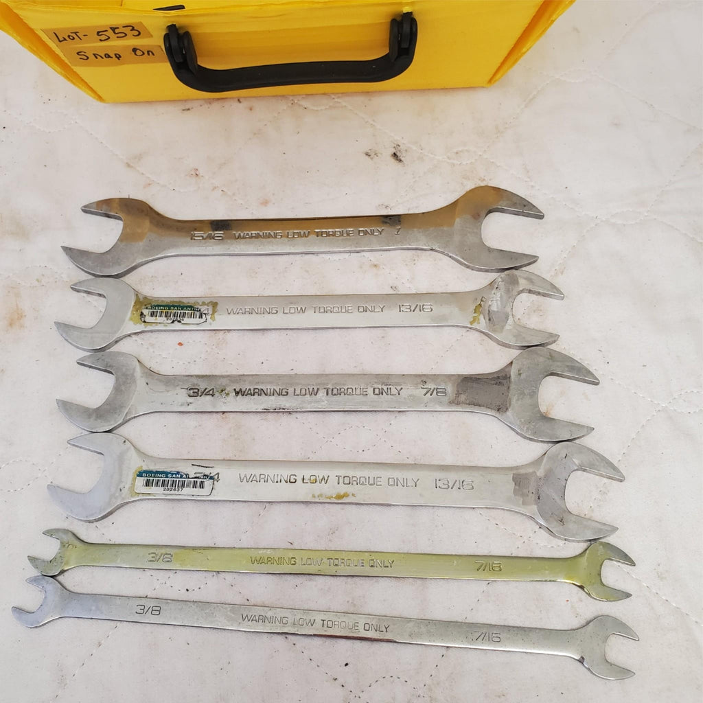 Lot of Snap-On Standard 4-Way Angle Open End Wrench LOT 553