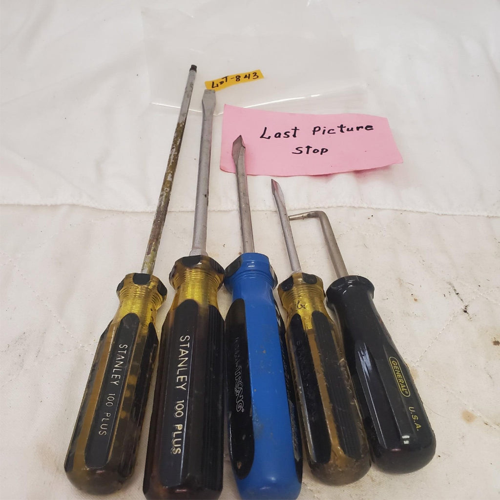 Lot of 5 Assorted Cotter Pin Puller Phillips Flat Tip Screwdriver Set LOT-843