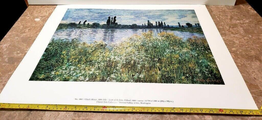Claude Monet "Banks of the Seine, Vetheuil" 1880 Giclee Fine Art Print