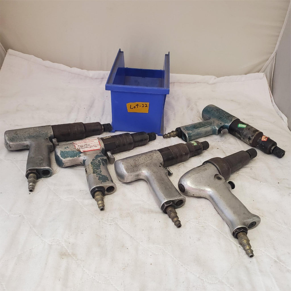 Lot Cleco Pneumatic Pistol Grip 1/4" Air Tool Screwdriver/Nutrunner Tools Lot-22
