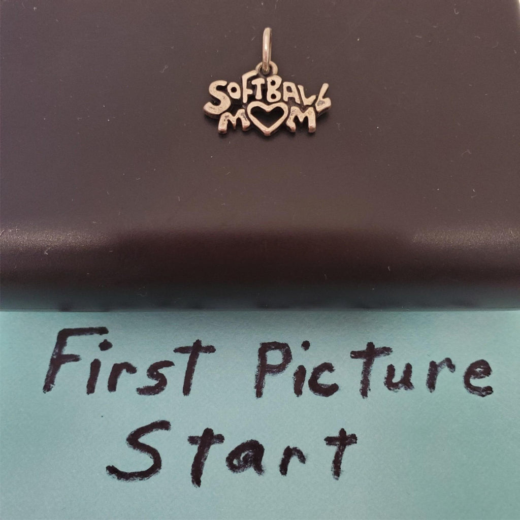 Sterling Silver 925 Softball Mom Charm Pendant