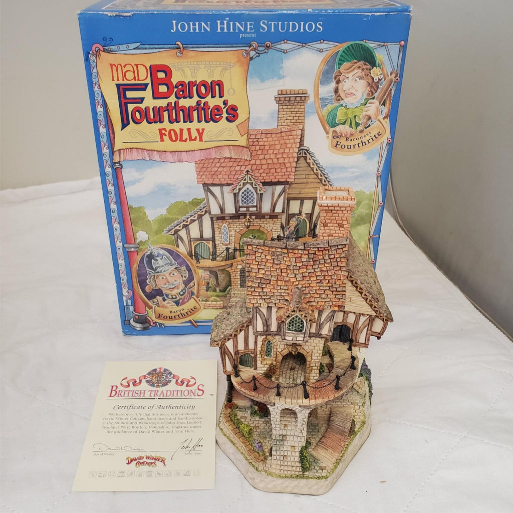David Winter's Cottages Mad Baron Fourthrite's Folly 1992