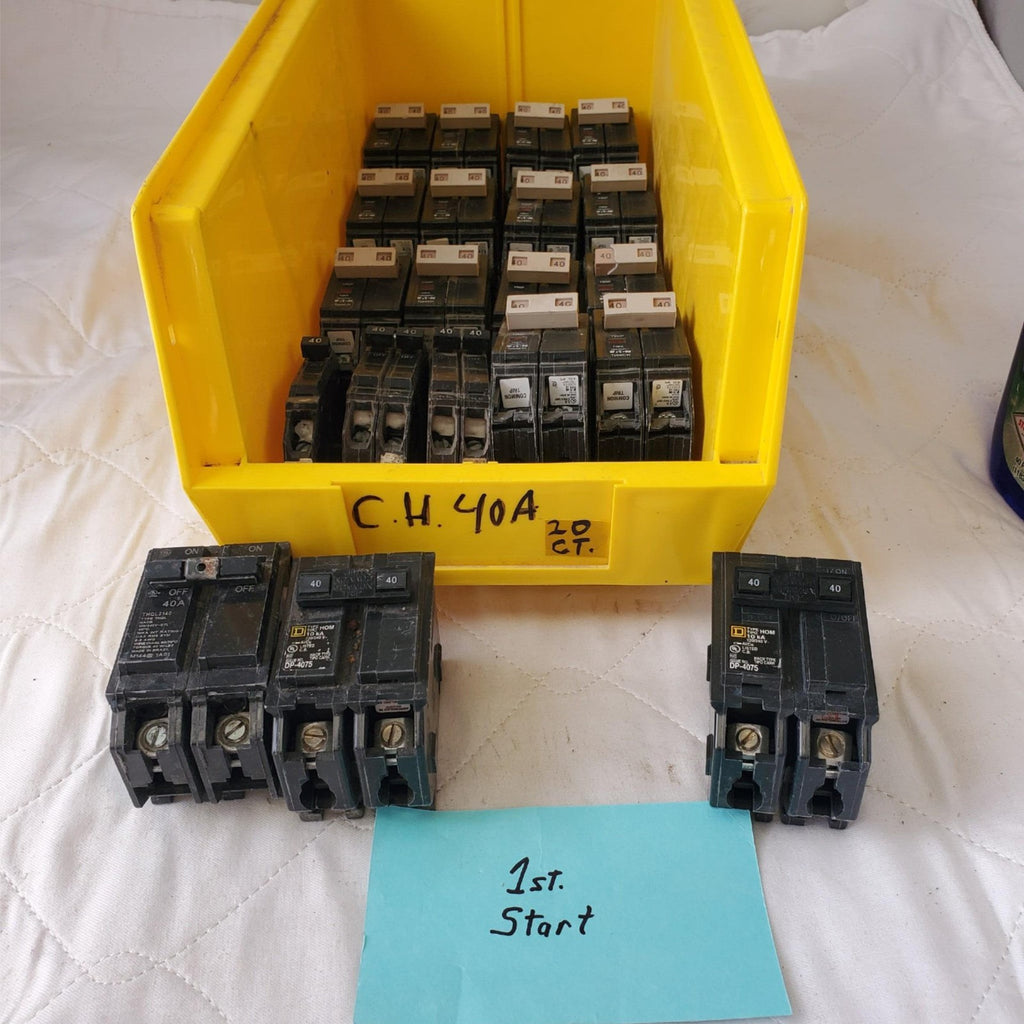 Lot of Circuit Breaker Cutler-Hammer CH240 CHF240 40 Amp 2 Pole 120/240V