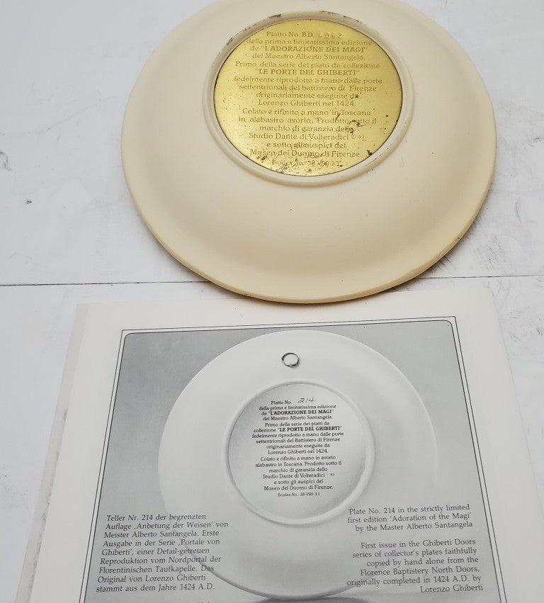 Studio Dante Di Volteradici Adorazione Dei Magi and La Nativita Plate