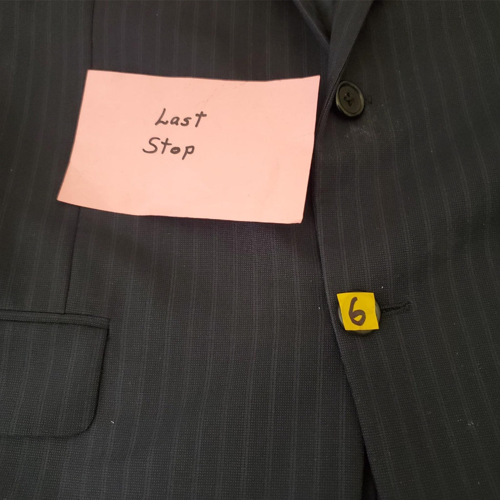 HICKEY FREEMAN 100% Wool Blue Striped Blazer Suit Jacket Sport Coat YB003 40R