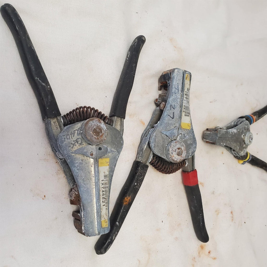 Lot of 3 Electrical Wire Stripper Spring-Loaded Tool LOT-510