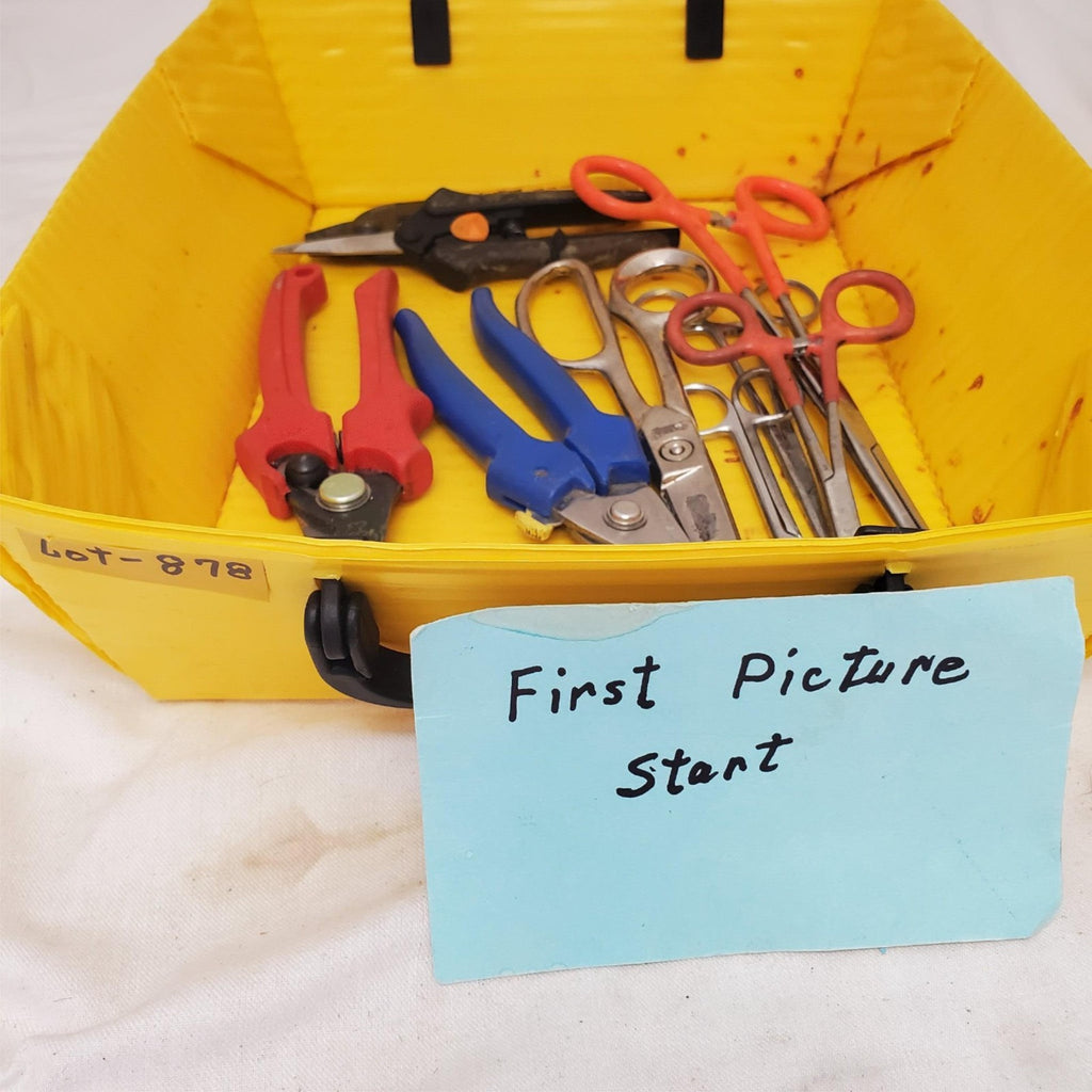 Lot of 9 Assorted Shears Scissors & Crimping Tool LOT-878