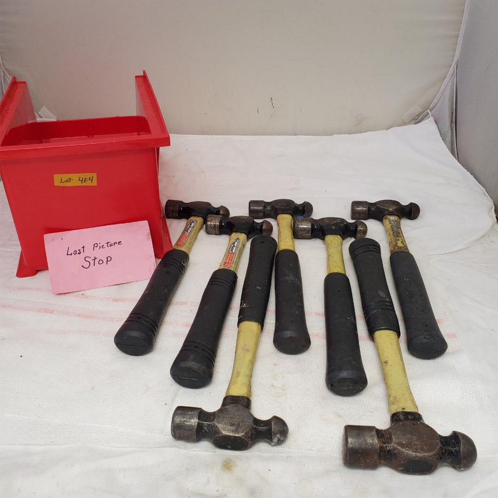 Lot of 7 Blue Point Ball Peen Hammers Fiberglass Handle LOT-404