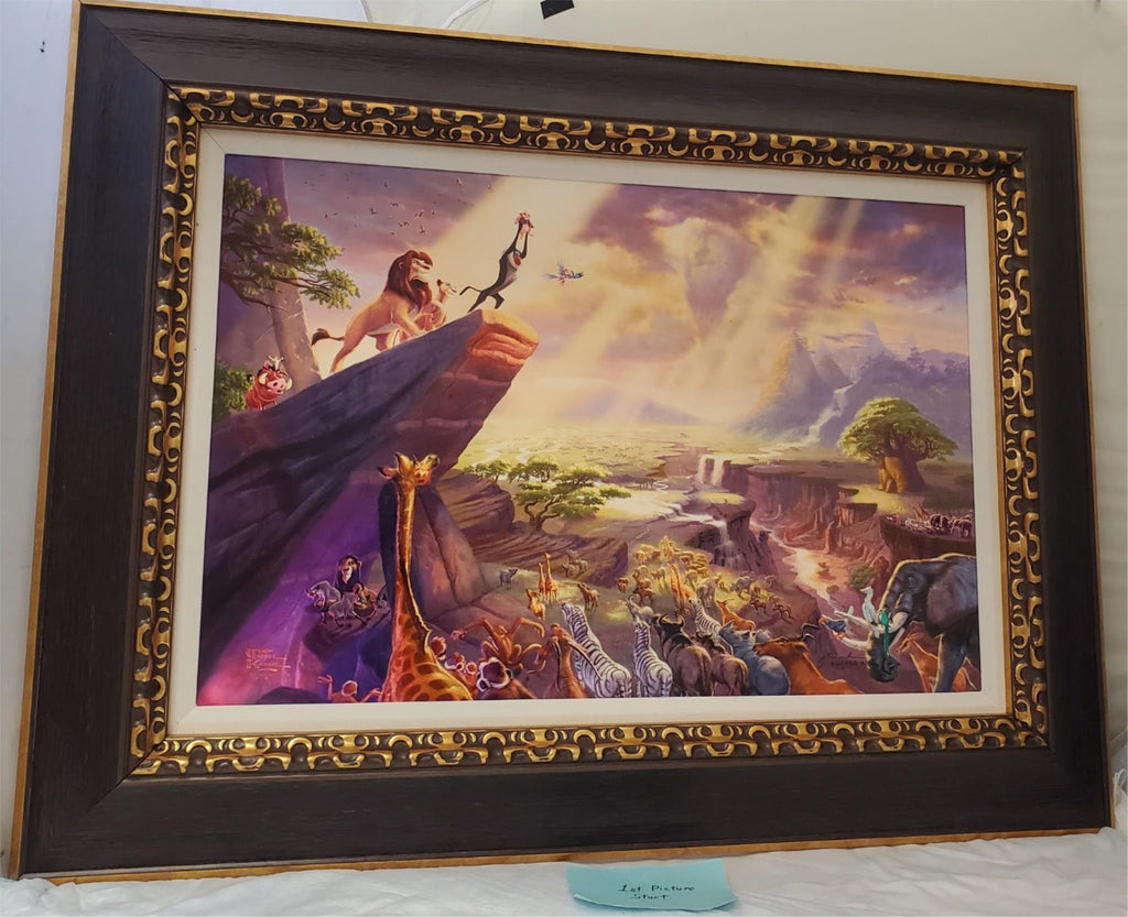Thomas Kinkade The Lion King 18 x 27 inches AP LE Framed Canvas Disney Art
