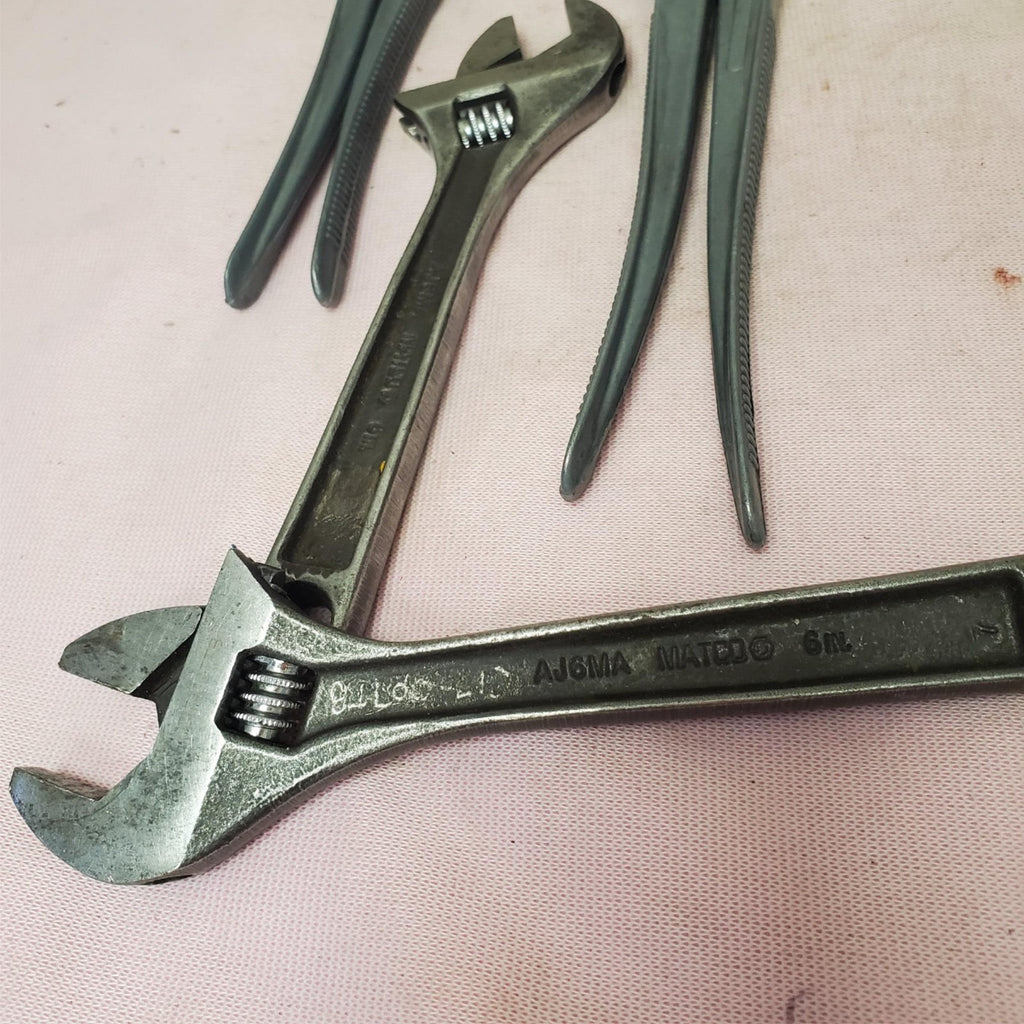 Lot of 5 Assorted Adjustable Wrench and Pliers Set LOT-929