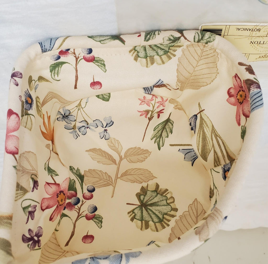 Longaberger Basket & Mother's Day Soap Dish Set Button Botanical Liner