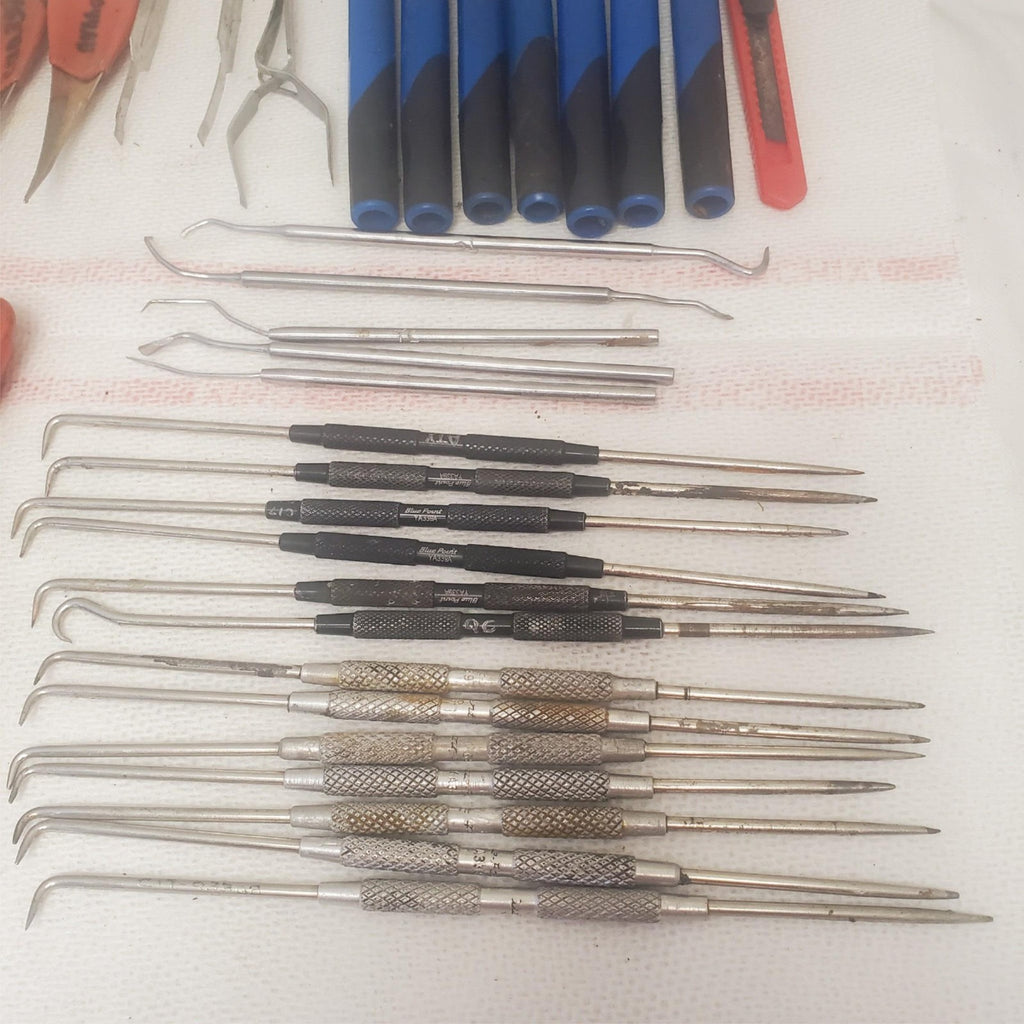 Lot of 44 Assorted Hobby Knives, Aircraft Wire Harness Tools & more LOT-1042