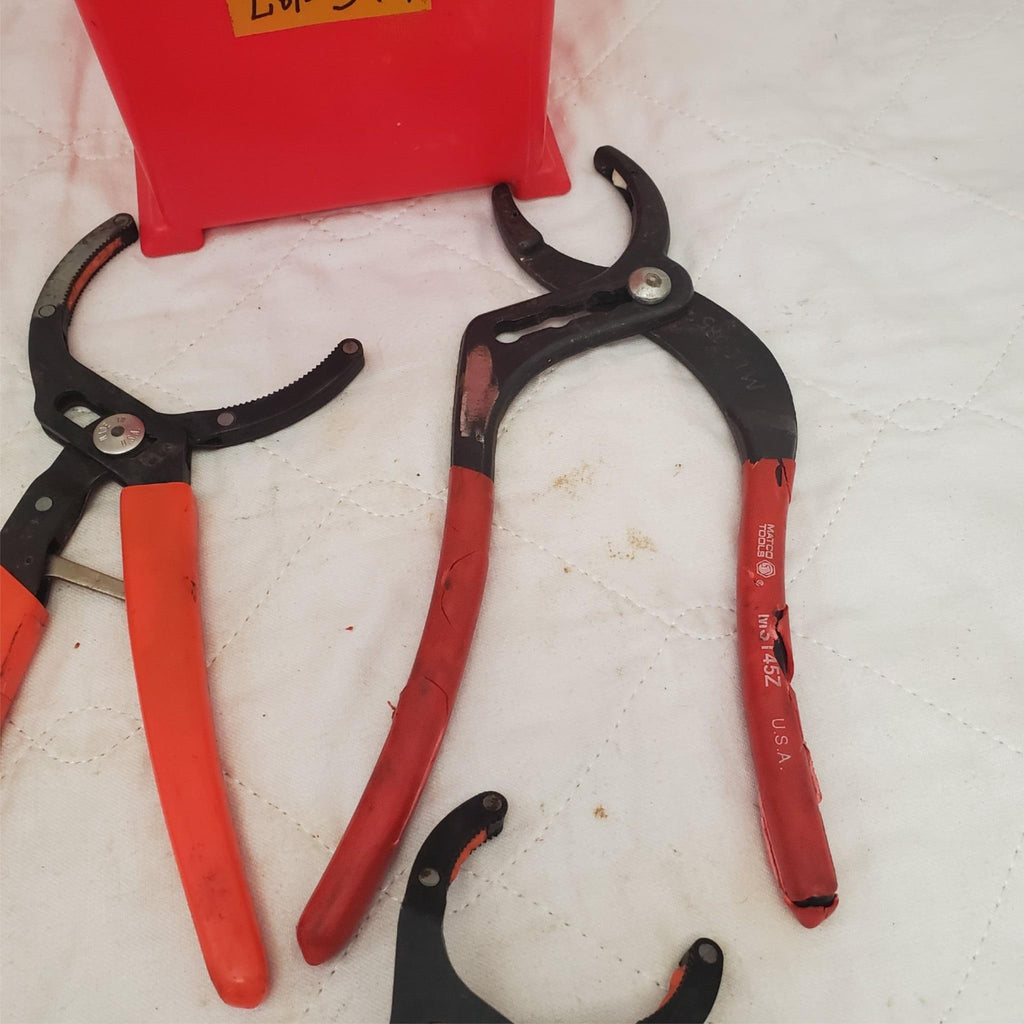 Lot of 4 Robo & Matco Tools Oil Filter Wrench Pliers Set LOT-544