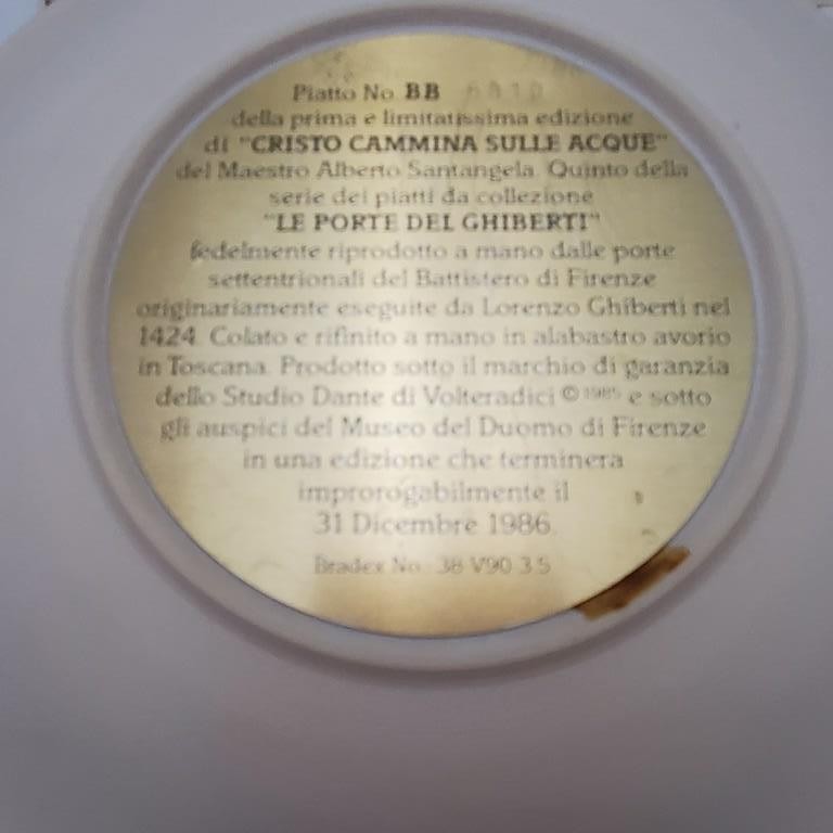 Studio Dante Di Volteradici Adorazione Dei Magi and La Nativita Plate