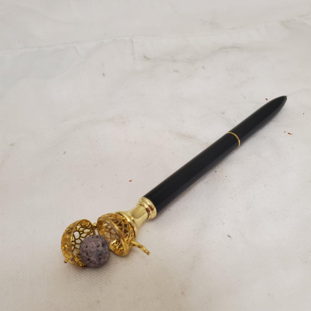 Lemon Essential Oil Refillable Diffuser Pen with Lava Beads