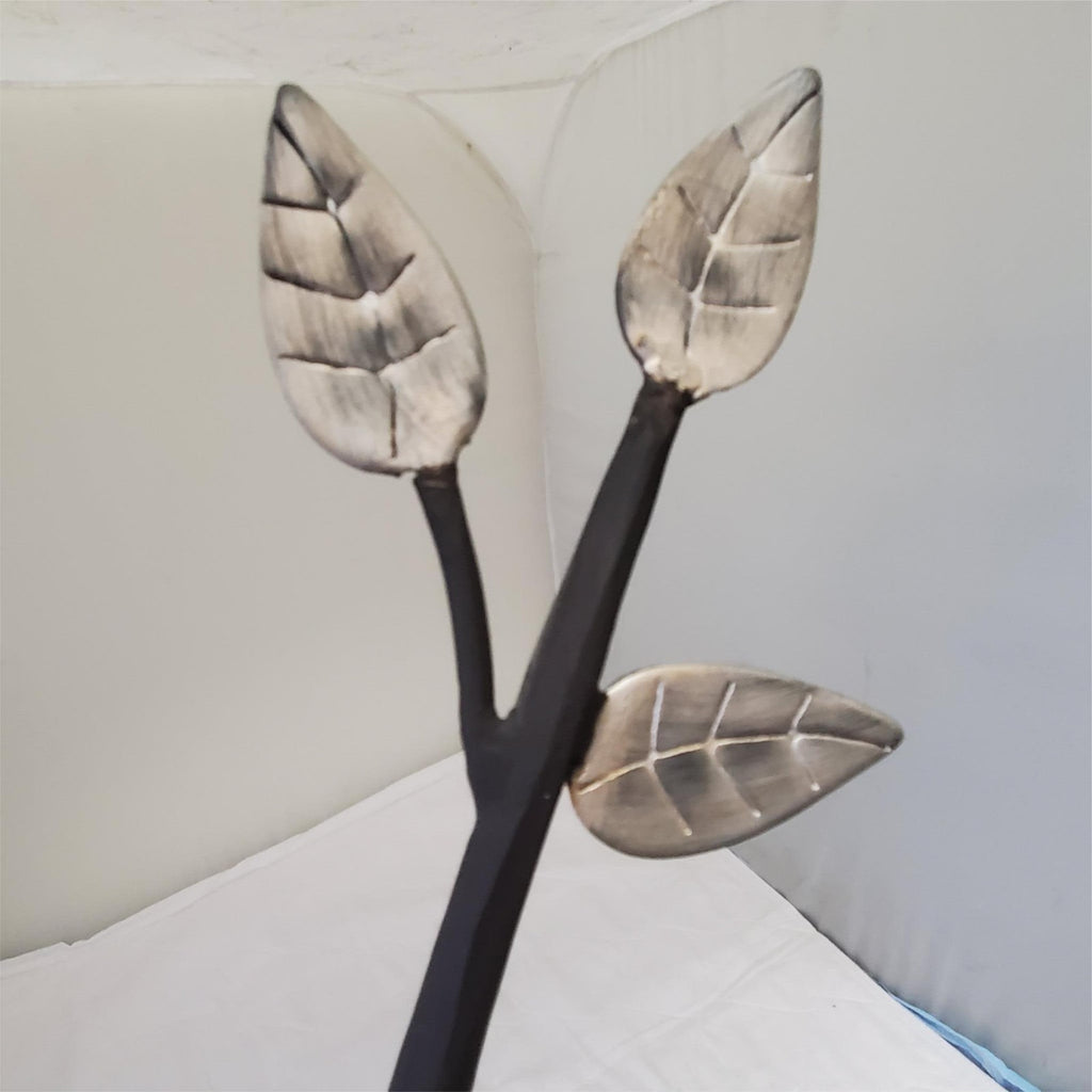 Large Metal Leaf Two Plate Wall Holder