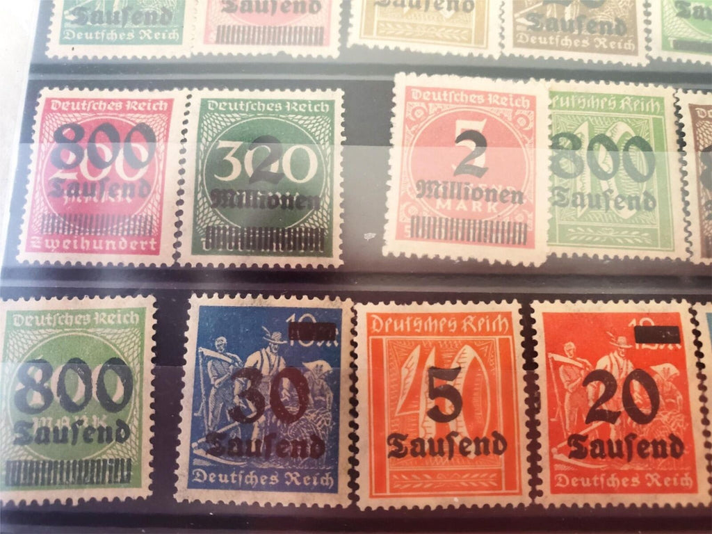 Complete Vintage Used 1923 German Weimar Reich Sets Service Stamps set