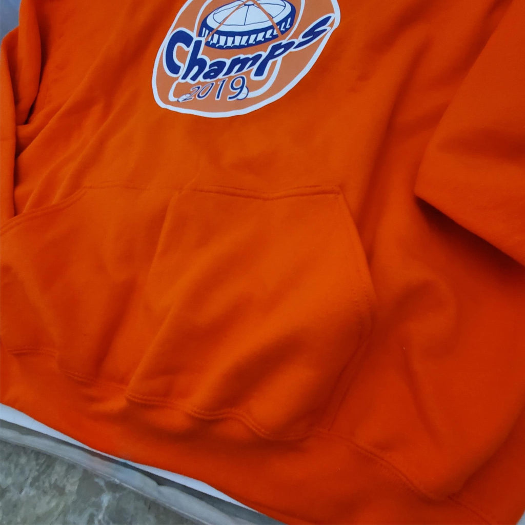 Gildan Champs 2019 Men's Baseball Sweatshirts Hooded Front Pocket Size 2XL