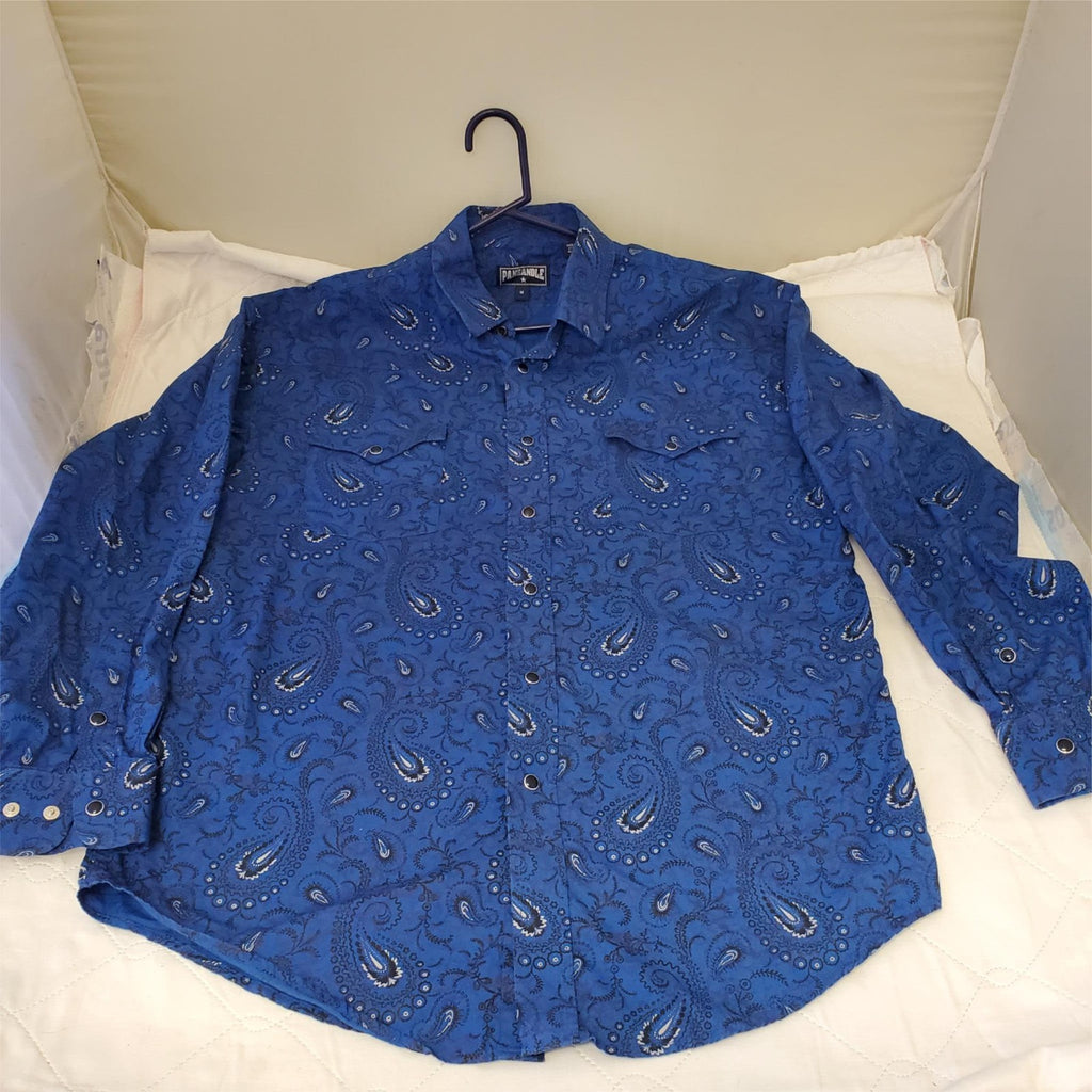 Rafter Short Sleeve & Panhandle Long Sleeve Shirts Blue and Red Size Medium