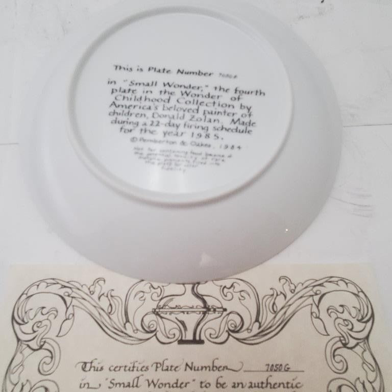 Pemberton & Oakes 1985 in Small Wonder Collector Plate by Donald Zolan