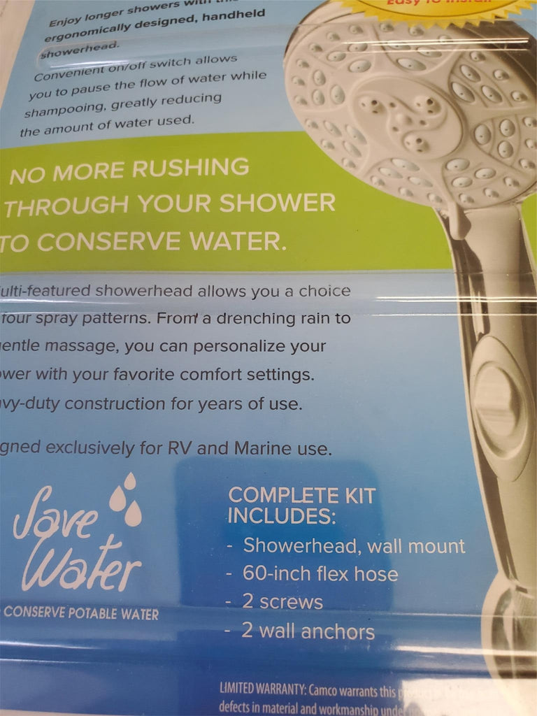 Camco Shower Head Kit Chrome with Hose #43713