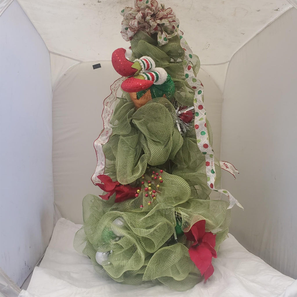 Green Deco Christmas Tree with Mesh