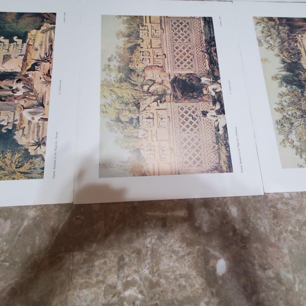Lot of 9 Art Prints of Ruins and Temples