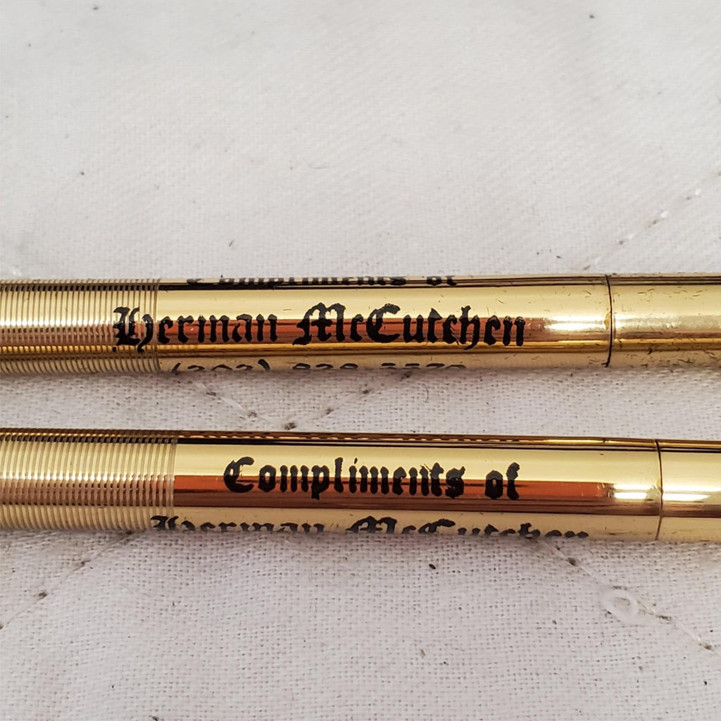 Centennial Gold-Tone Pen & Mechanical Pencil Set in Black Velvet Case