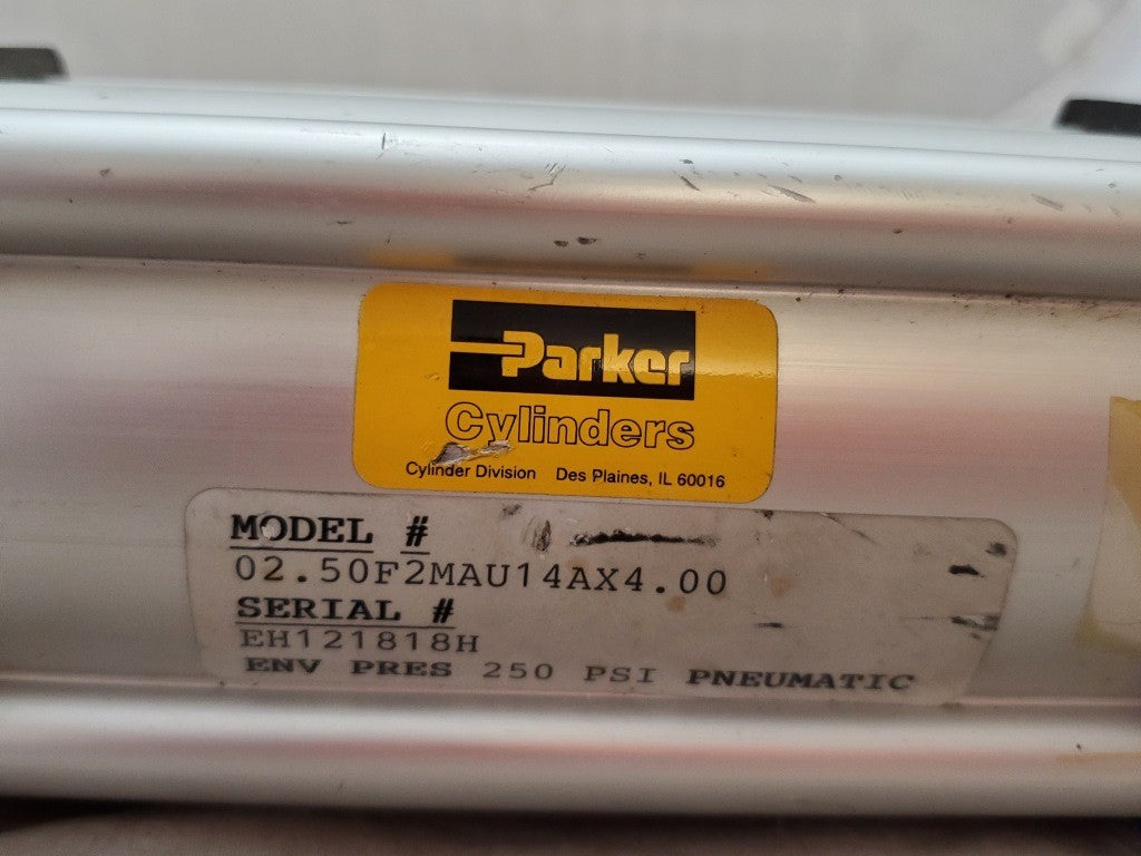 Parker 250 PSi Pneumatic Cylinder 02.50F2MAU14AX4.00