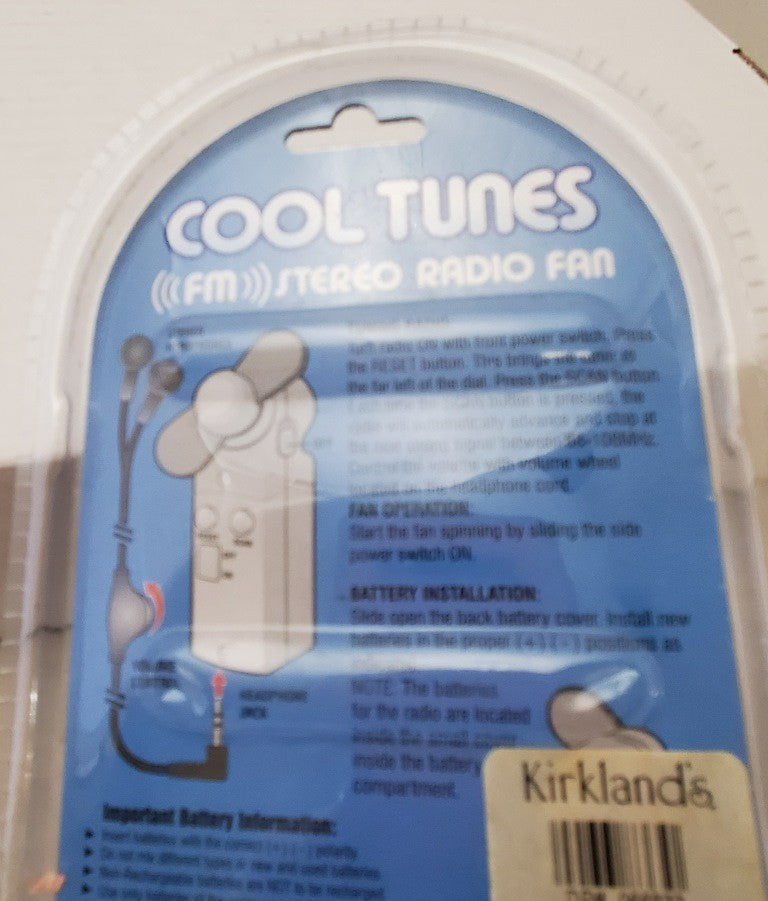 Vintage Used COOL TUNES - Headphones Stero Fan