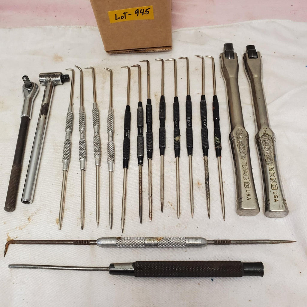 Lot of Assorted Ratchets Picks Awls and Extension Bars LOT-945