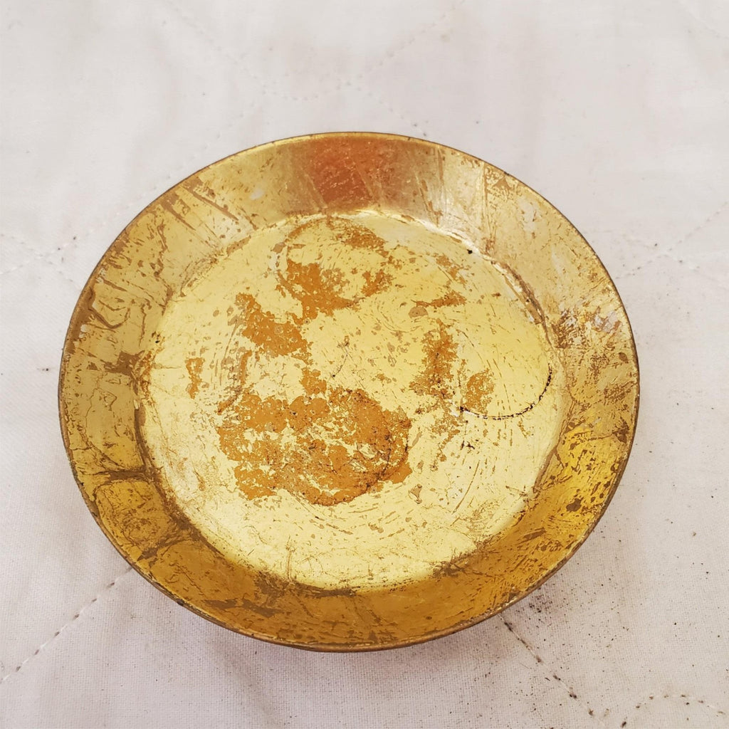 Vintage Metal Made in India Pillar Candle Holder