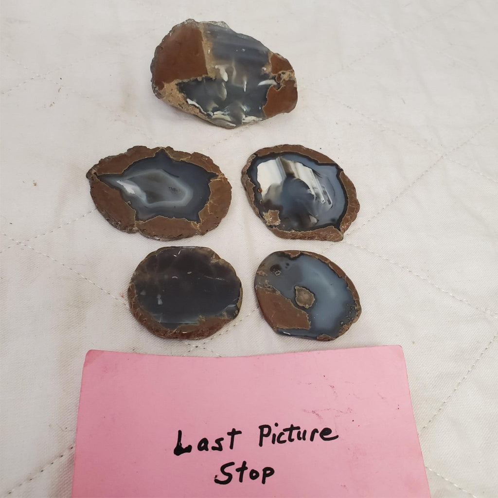 Collection of Natural Beautiful Agate Geode Druzy Slices