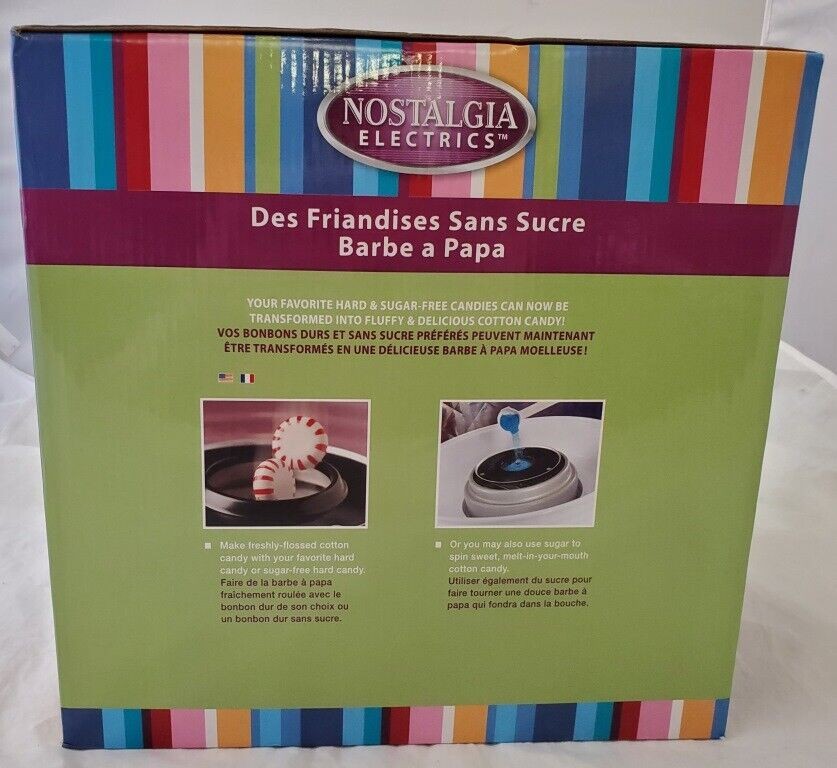 Nostalgia Electrics Hard & Sugar-Free Candy Cotton Candy Maker Machine