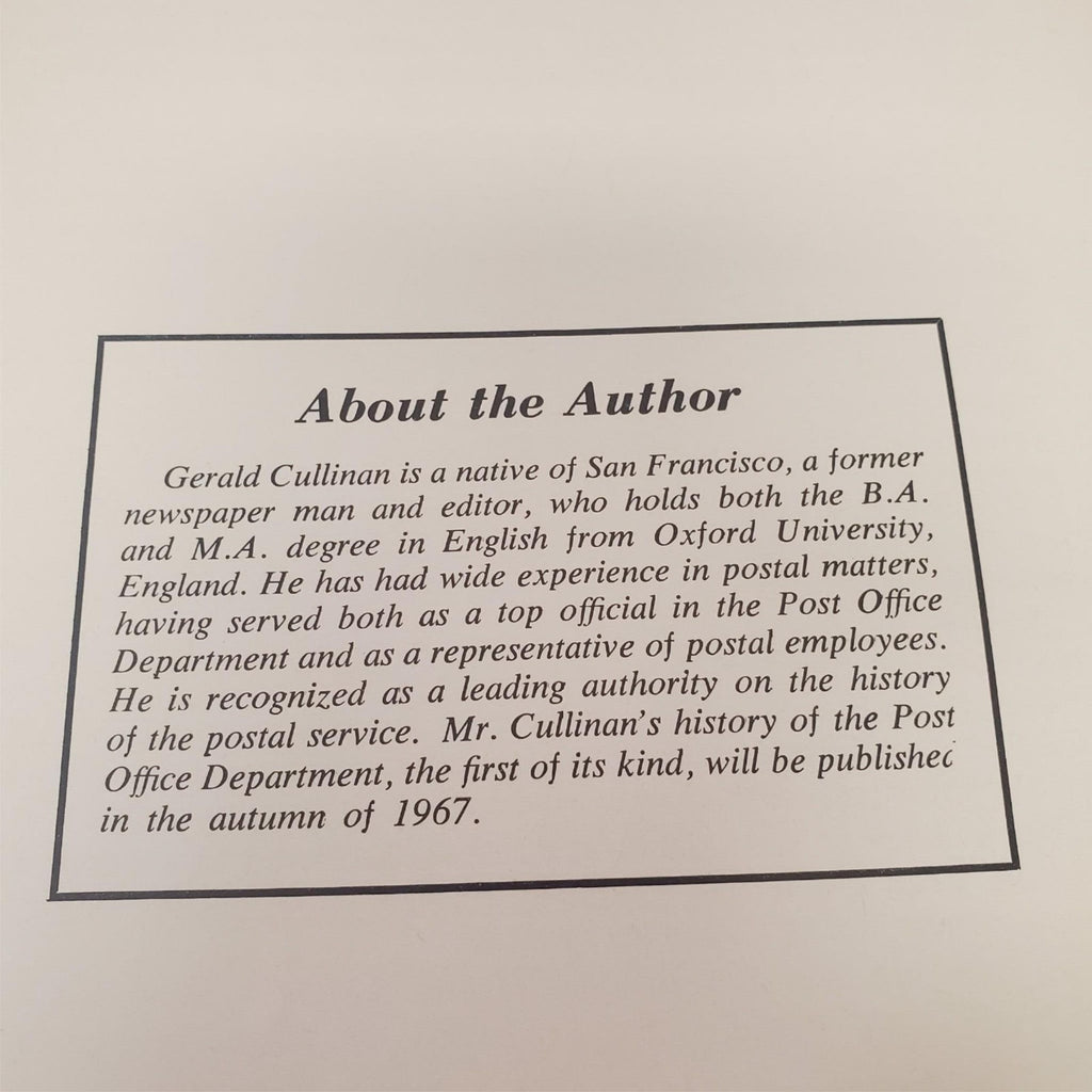 The Mail Man Booklet By Gerald Cullinan & The Admirals Farragut Us Stamp