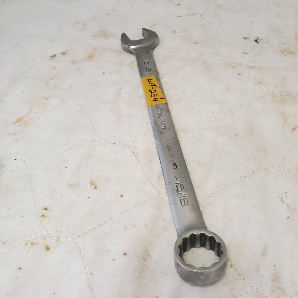 Snap-on Tools USA 15/16" 12-Point SAE Flank Drive Combination Wrench LOT 254
