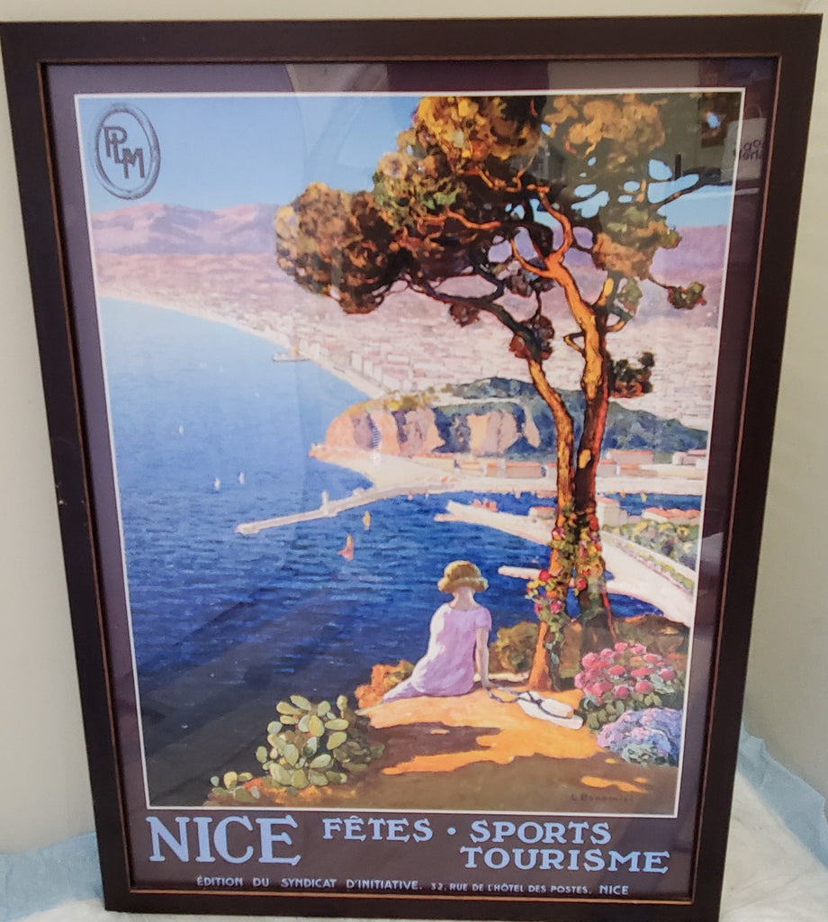 Girl View of Nice Beaches Sea Ocean Flowers France French Travel Tourism
