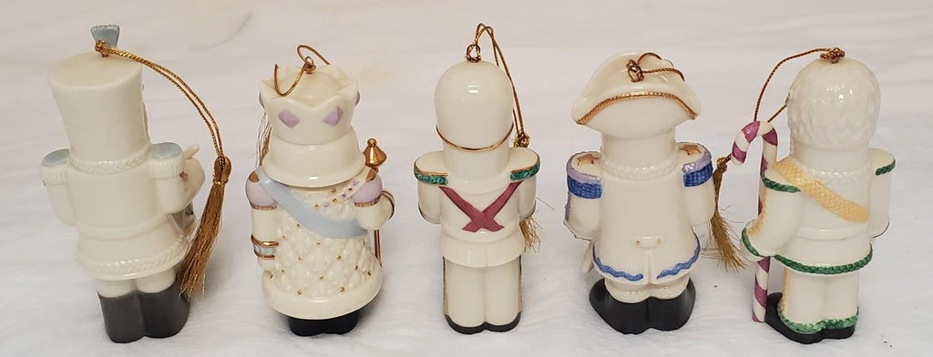 Lot of 5 Lenox Nutcracker Ornaments Set Holiday Figurines 2000–2004 Festive