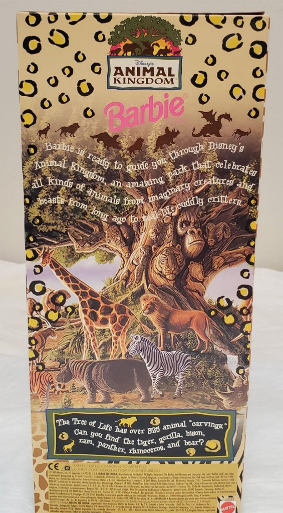 1998 Disney Animal Kingdom Barbie DollExclusive Mattel  #20363