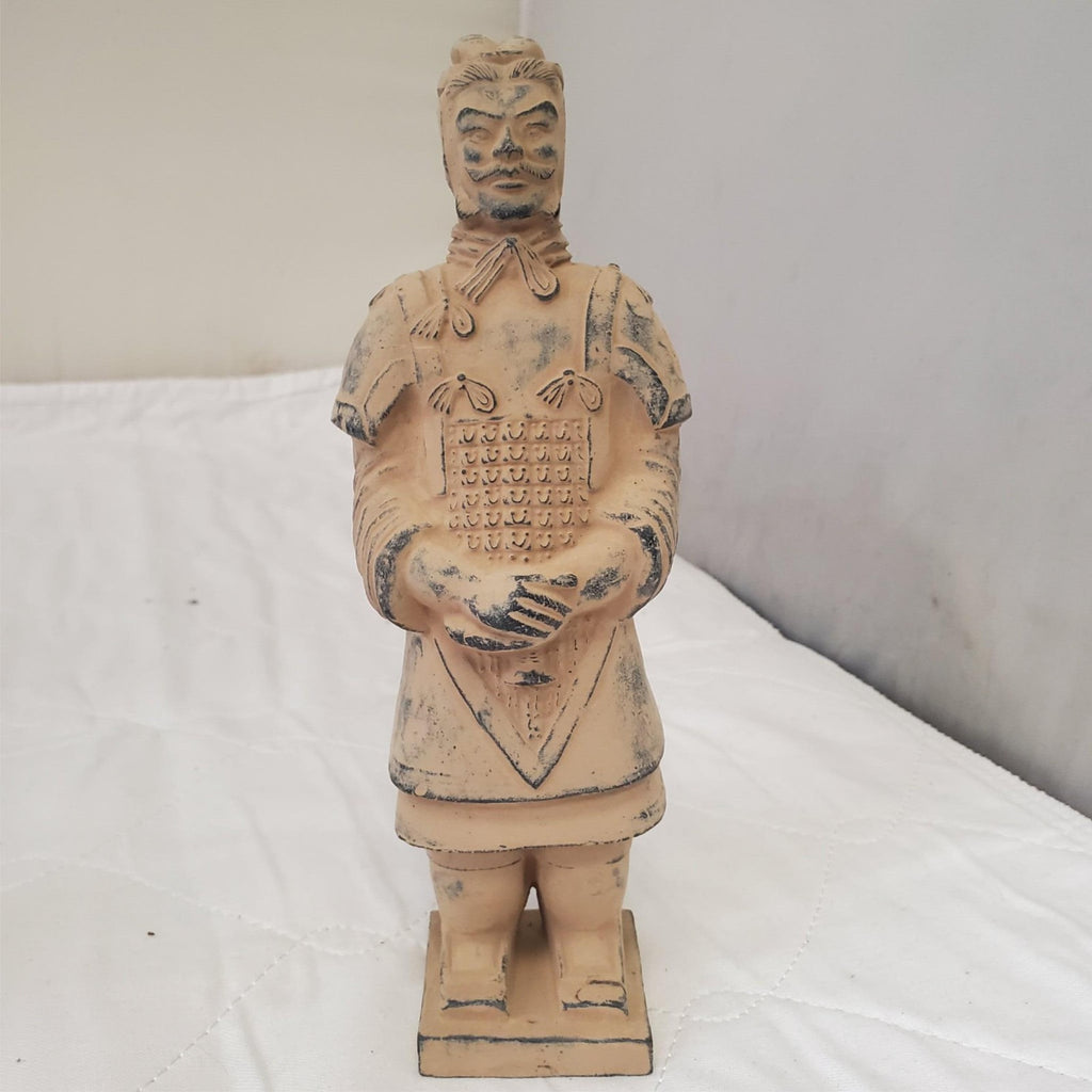 Vintage Chinese Terracotta Soldier Figurine of Qin Dynasty Warrior