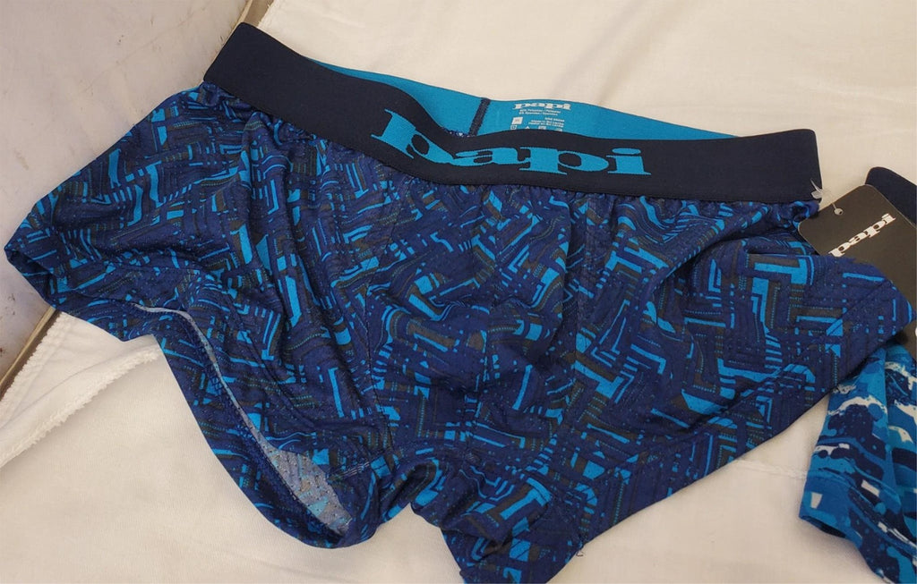 Pack of 2 Papi Men's Brazilian Blue Camouflage Trunks Size S 28-30