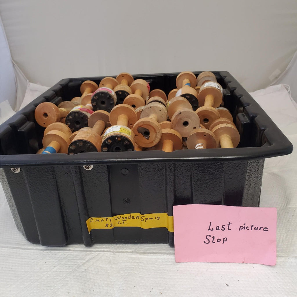 Lot of 82 Empty Wooden Spools